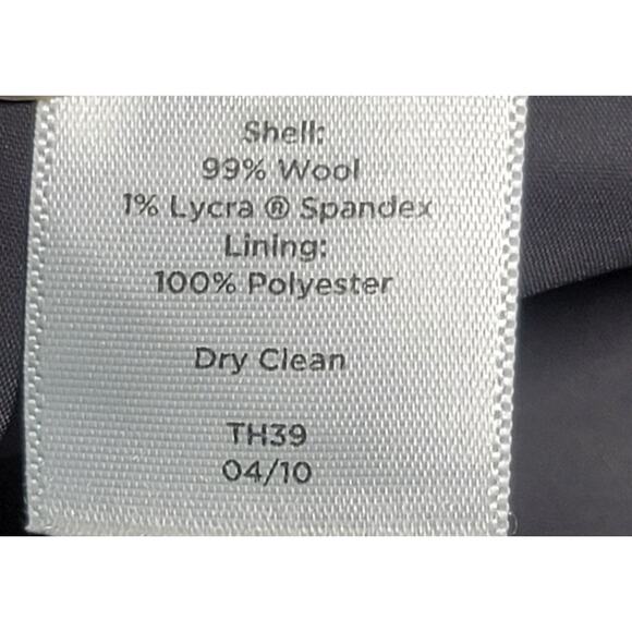 Talbots Gray Flat Front Dress Pants Medium Lightweight Soft Lined Straight Leg - Picture 4 of 8